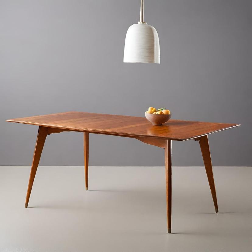 Mid-Century Modern Wooden Dining Table