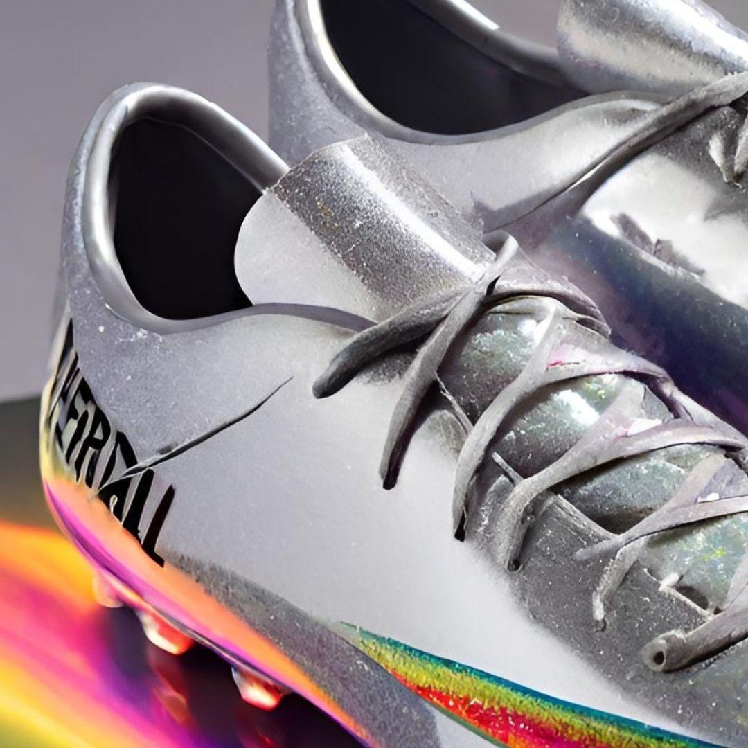 Futuristic Holographic Soccer Cleats