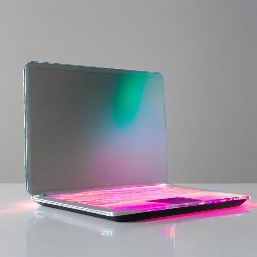 Sleek Modern Laptop with Ambient Lighting