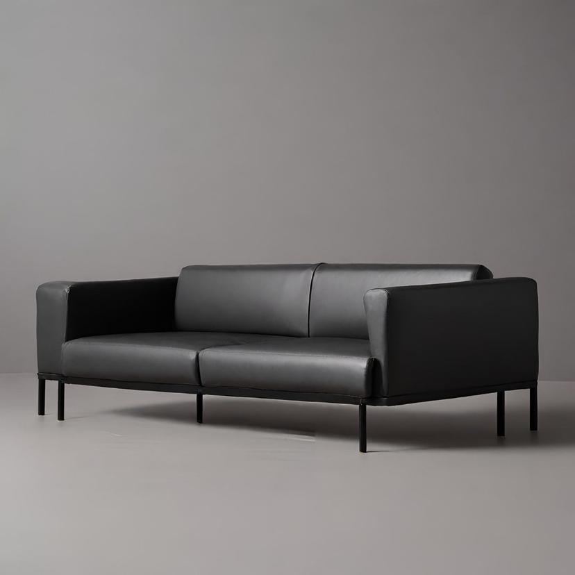 Sleek Modern Leather Sofa
