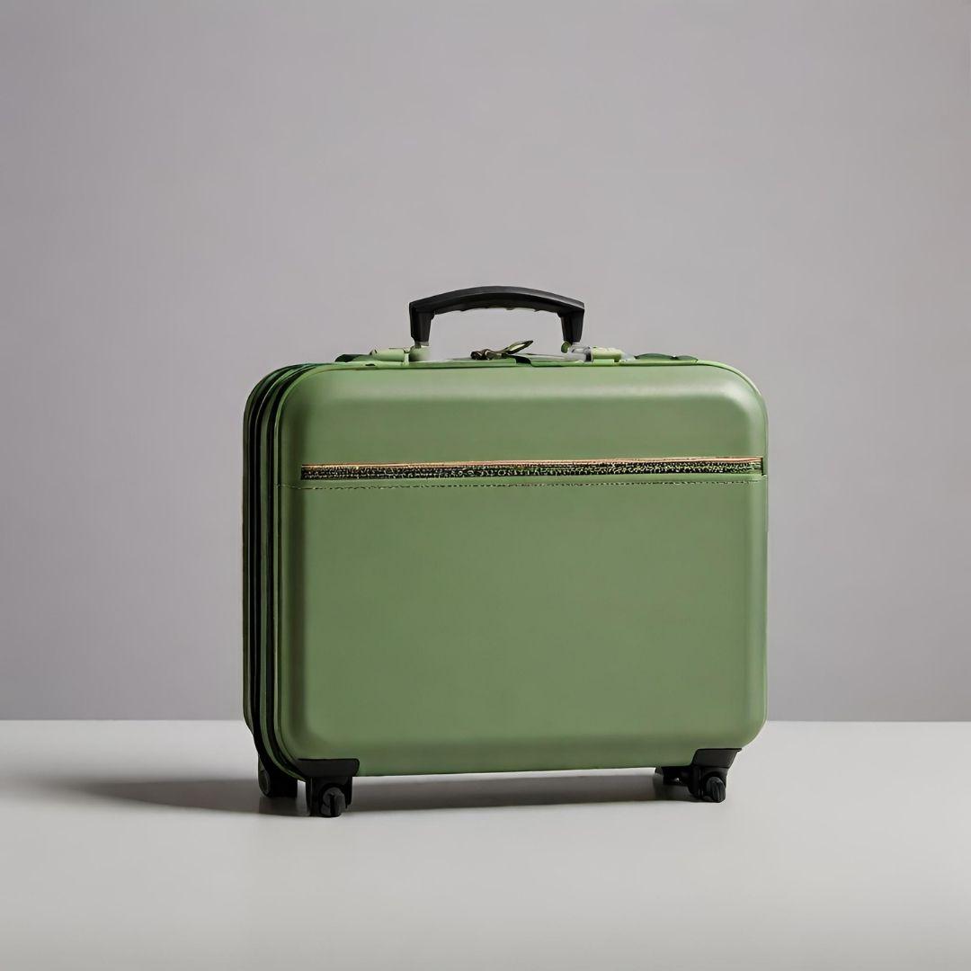 Sleek Olive Green Hardshell Carry-On Luggage