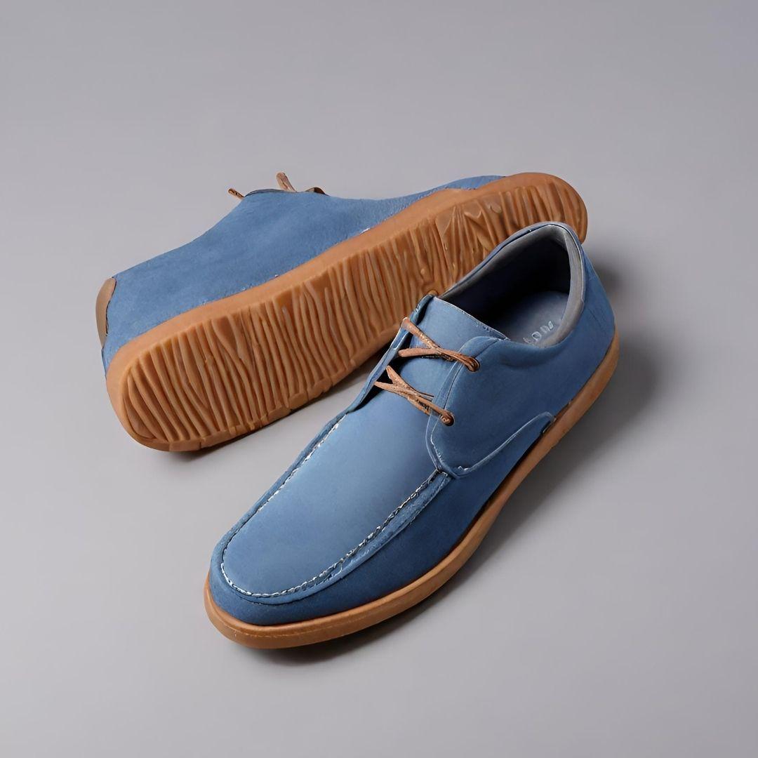 Classic Blue Suede Casual Shoes