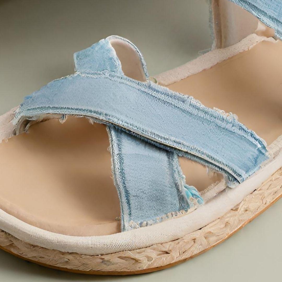 Chic Summer Denim Espadrille Sandals