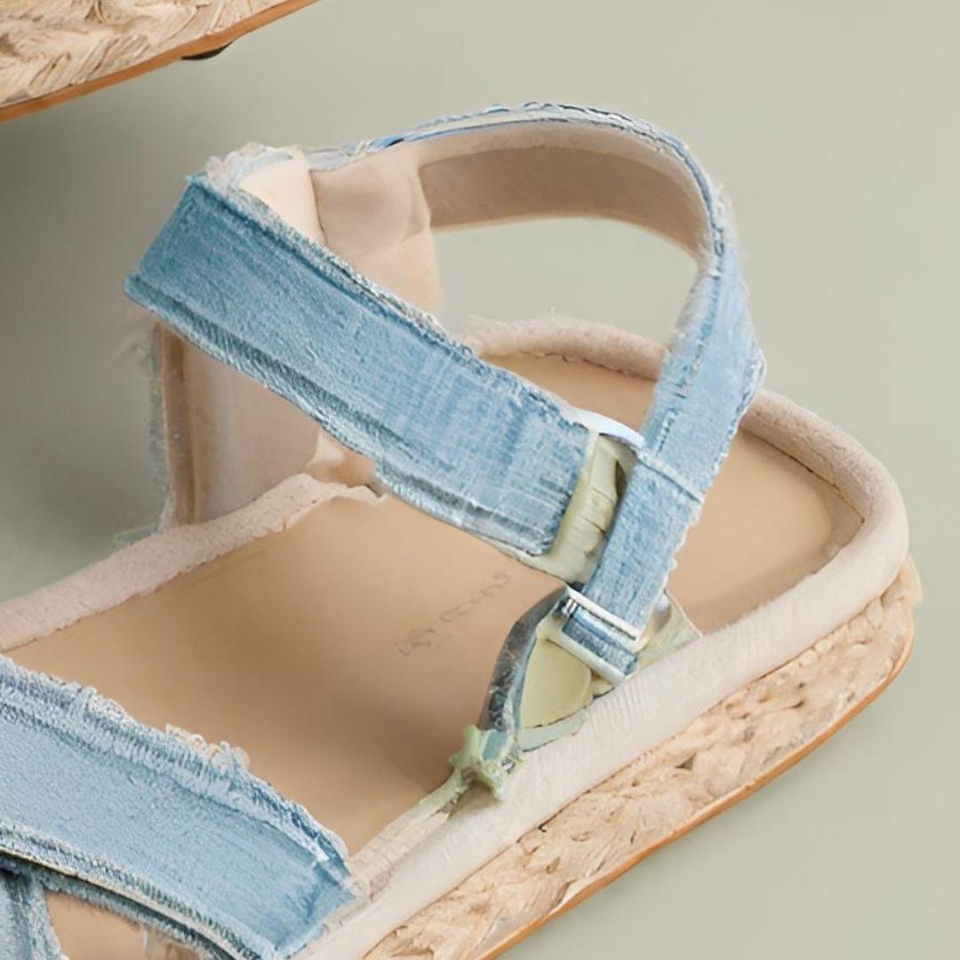 Chic Summer Denim Espadrille Sandals