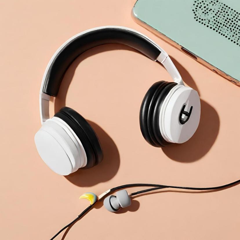Sleek Wireless Headphone & Inked Earbud Set